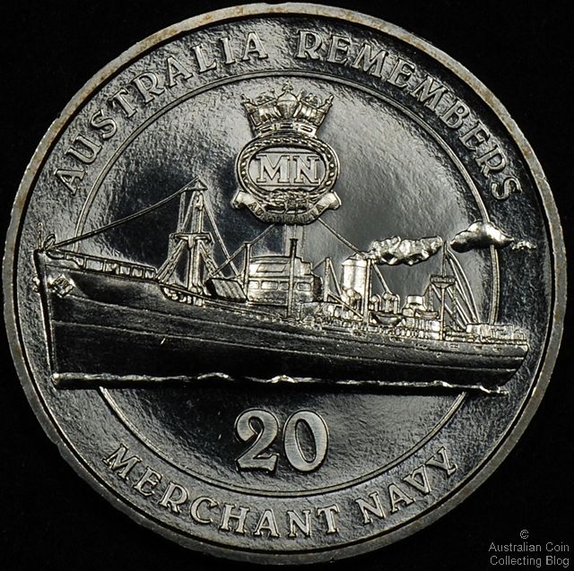 Australian 2012 Merchant Navy 20 Cent Mintages