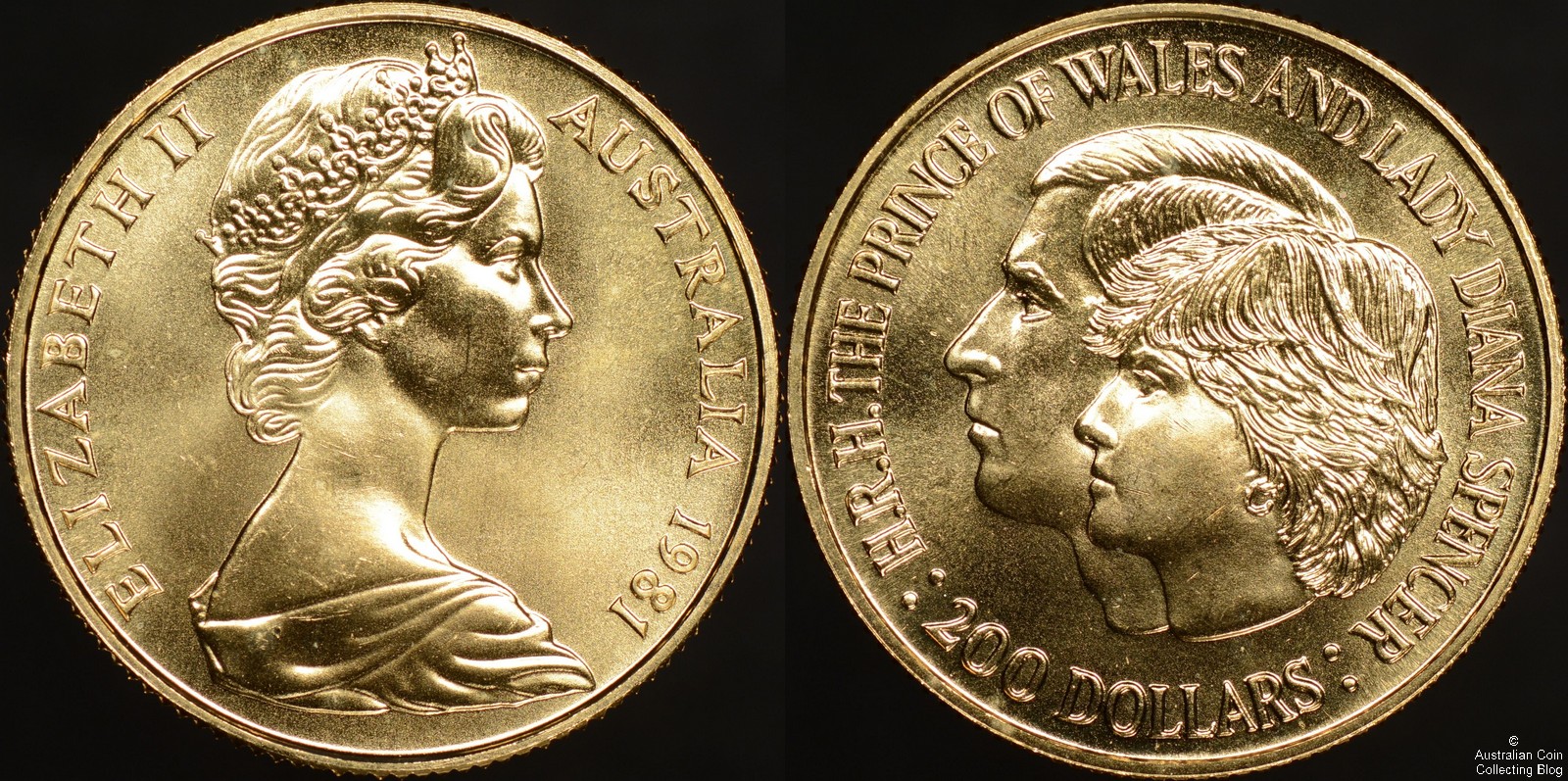 1981 Charles and Diana $200 Gold Coin