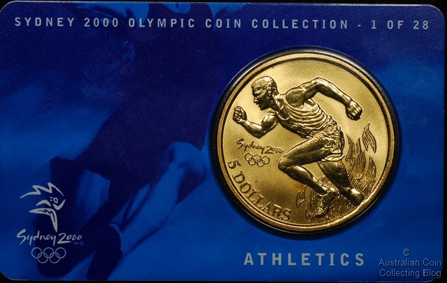 No: 10 of 28 2000 Sydney Olympics $5 Coin Australia Rowing 
