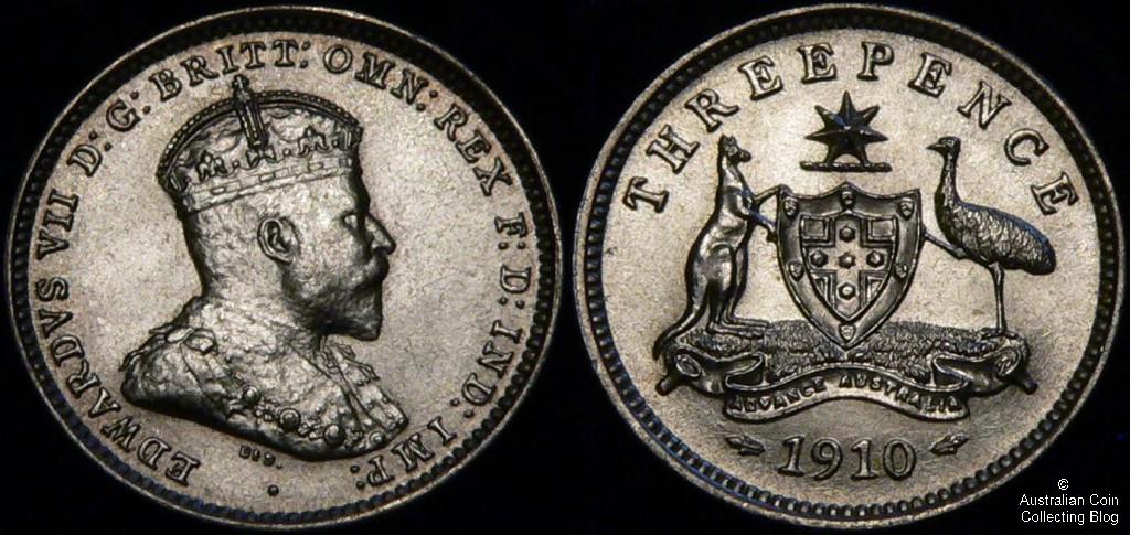 Austraila 1910 Threepence