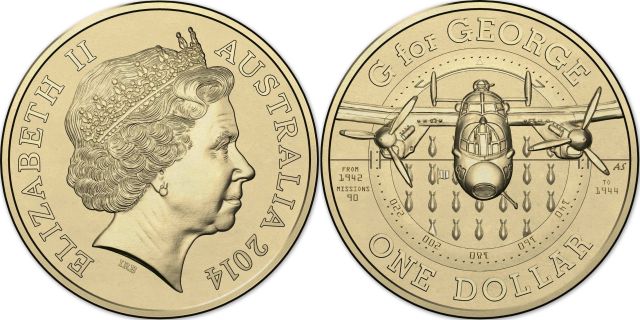 The 2014 G for George $1 Coin (image courtesy the RAM)