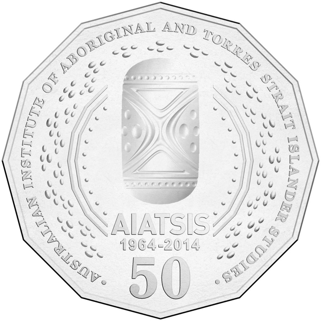 Australia 2014 Circulation 50 cent AIATSIS (image courtesy www.ramint.gov.au)