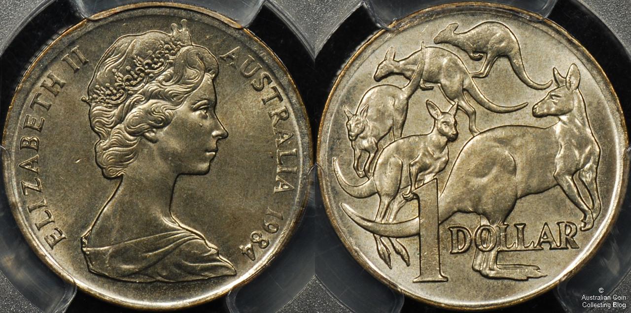 Australia 1984 One Dollar Error Struck On Copper Nickel 10c