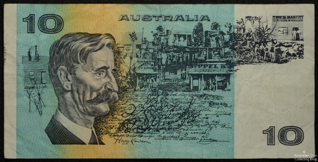 Australian Ten Dollar Paper Note -Back
