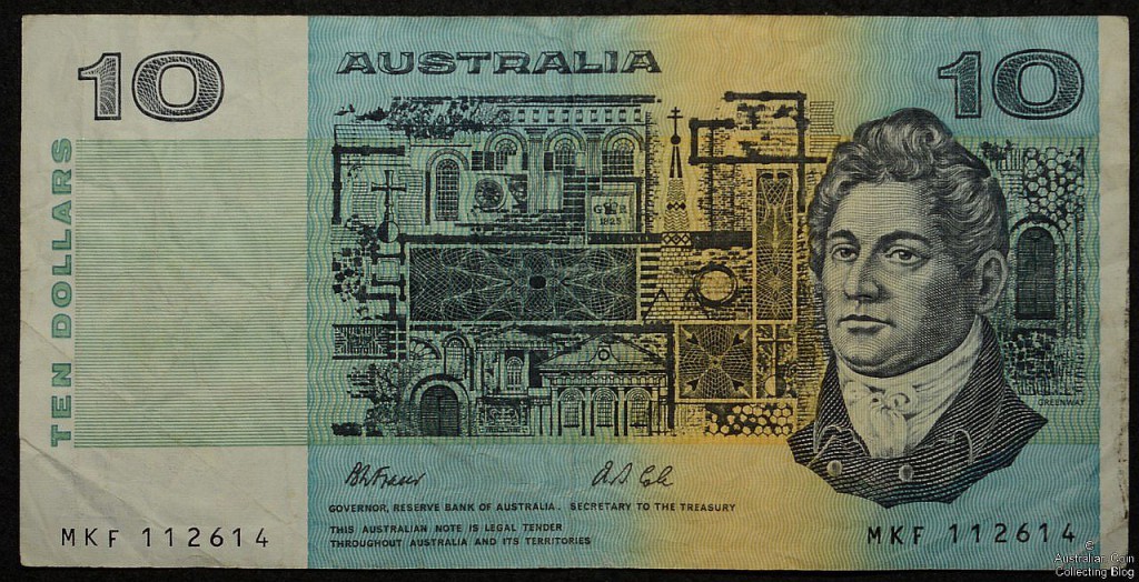 Australian 10 Dollar paper Note Fraser/Cole  General Prefix and One of the last paper $10 notes issued.