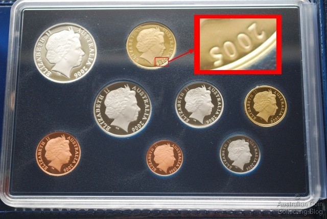 2006 Proof Set with the 2005 Proof Mob of Roos Dollar Error Set