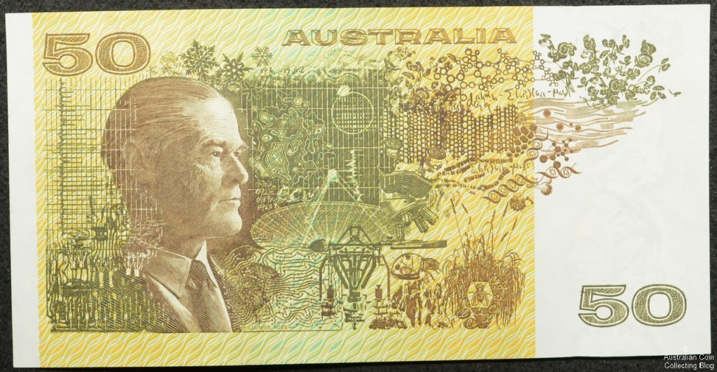 Australian Paper Fifty Dollar Note Reverse