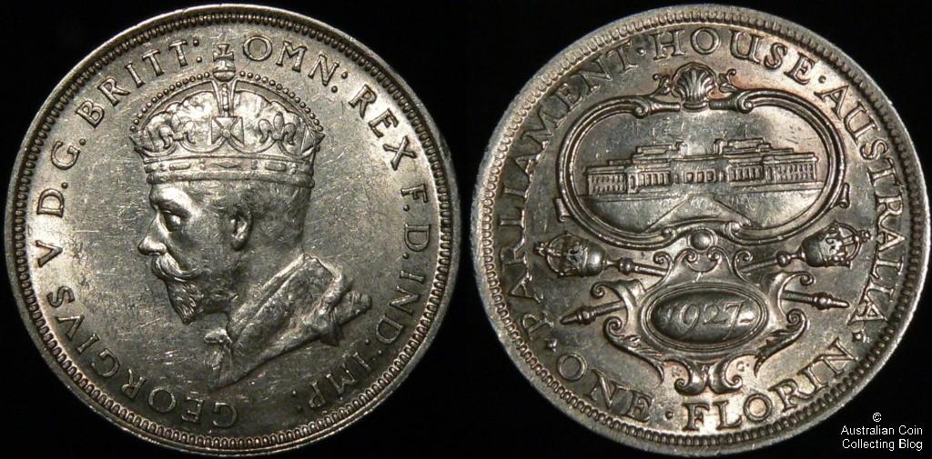 1927 Florin in Extremely Fine (EF) Condition
