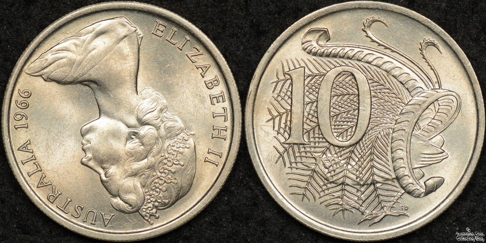 Figure 1. 1966 10 cent Upset Variety