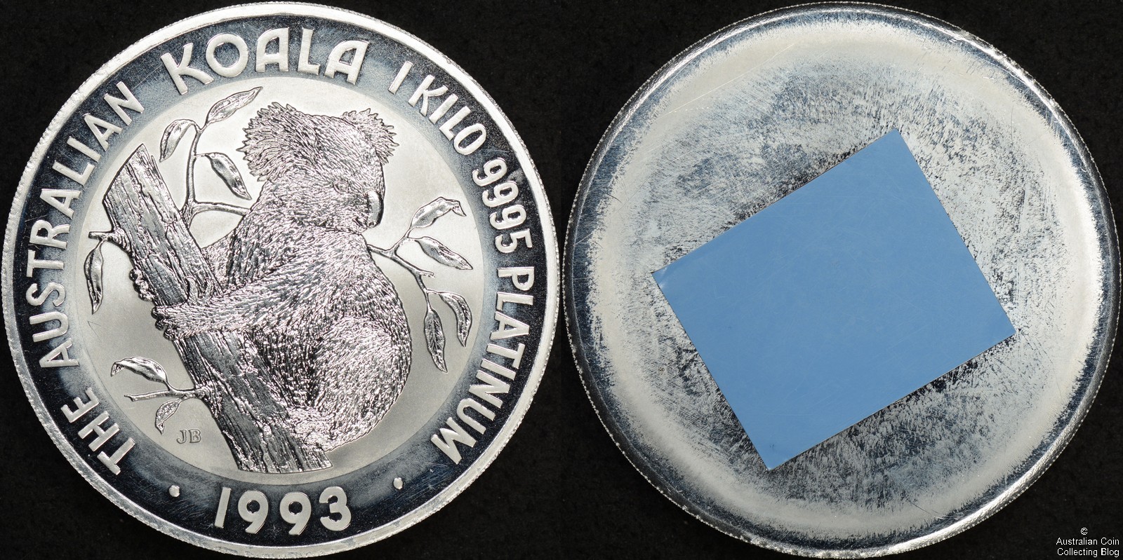 1993 Perth Mint 1 kilo Platinum Uniface Advertising Piece