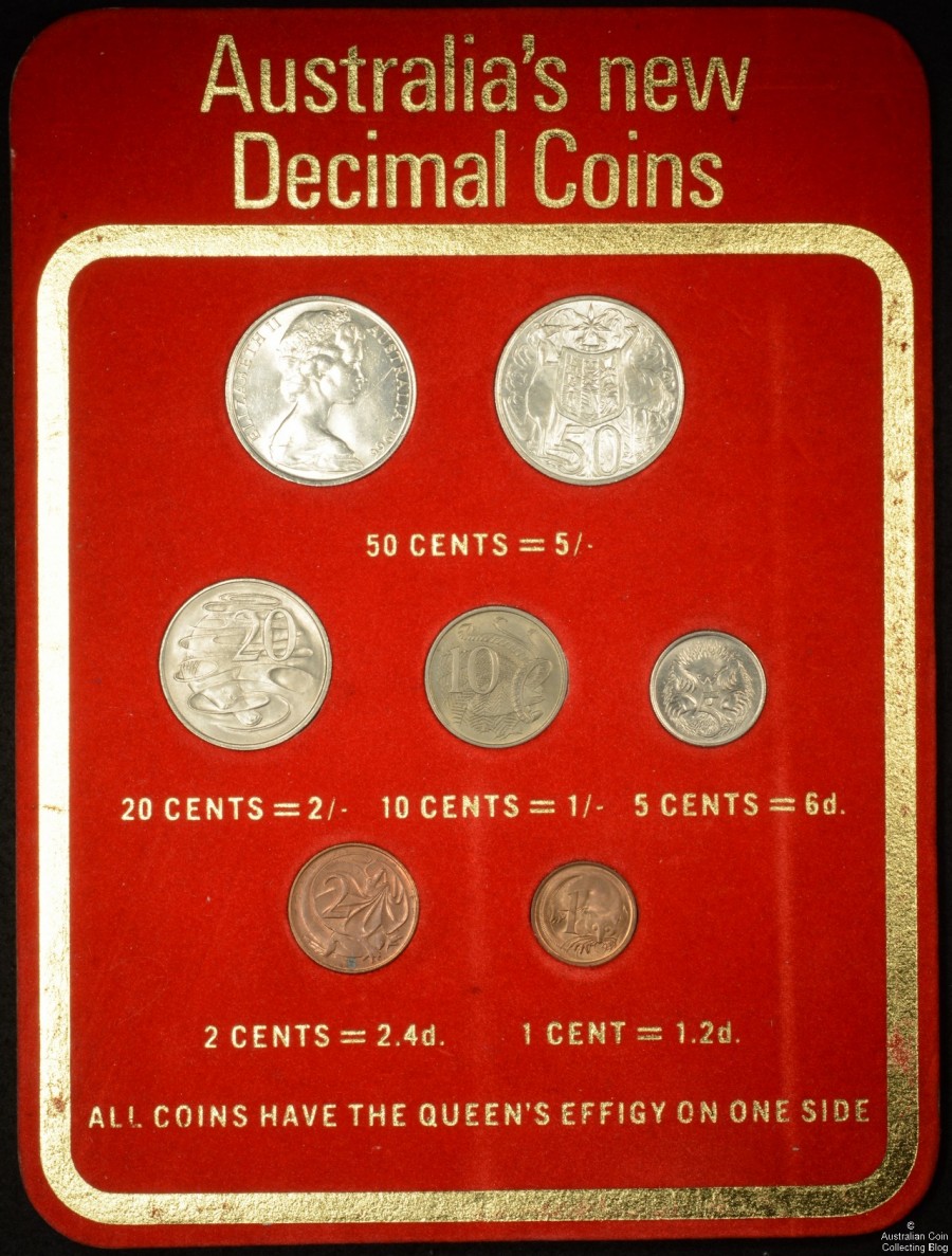 1966 Decimal Currency Changeover Coin Display Board The Australian