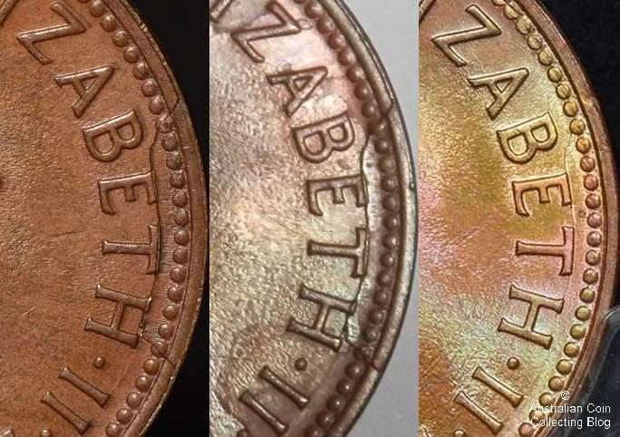 Error coin (left), 1964y Halfpennies (right)