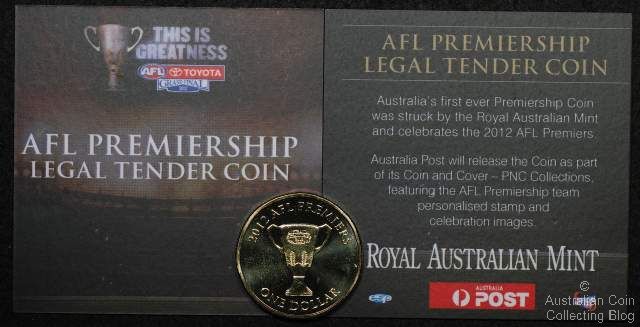 Australia 2012 AFL Premiers 1 Dollar Corporate Gift Pack