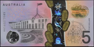 2016 New Generation 5 Dollar Note Back 