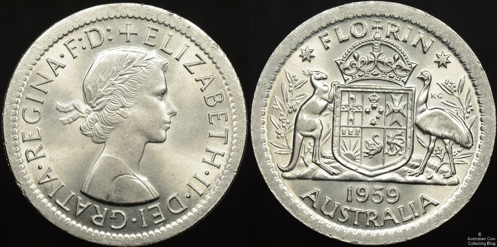 Error Coin Spotlight - Australia 1959 Florin Out of Collar ...