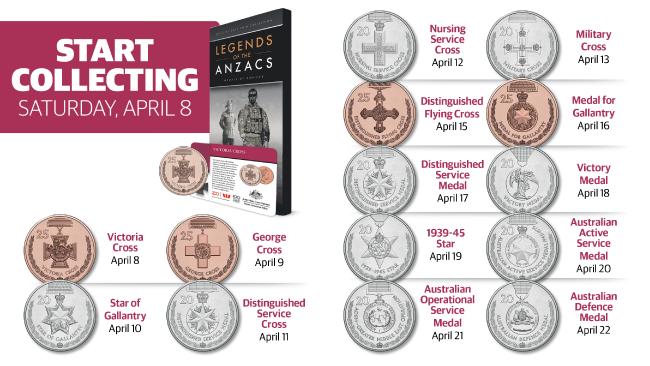 Details about   2017 Legends Of The Anzacs Australian 25 Cent Coin x1 Uncirculated George Cross 