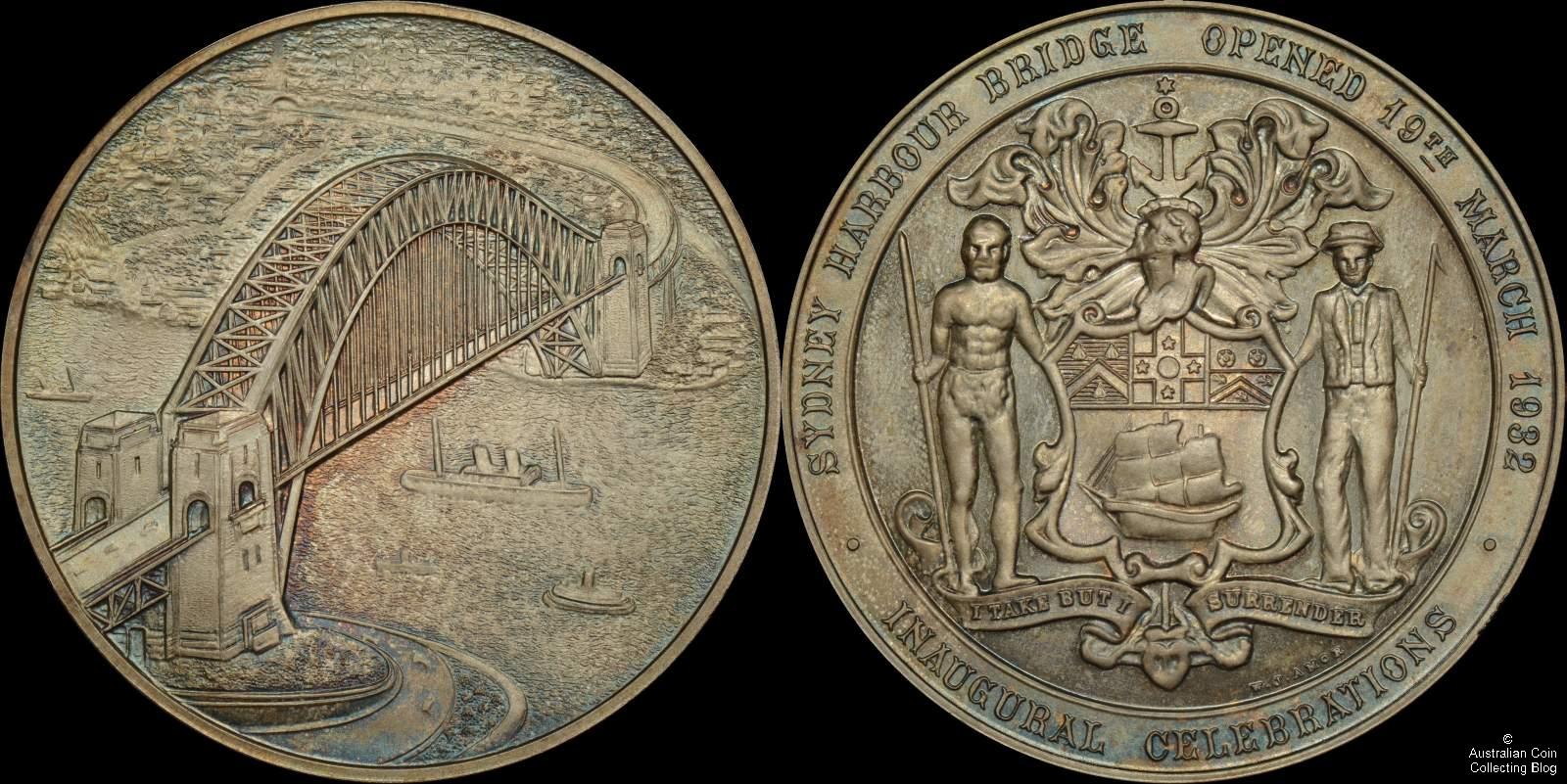 Sydney Harbour Bridge Medal 1932 Silver